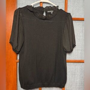 Elegant Black Ruffled Women's Top